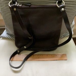 Coach dark brown leather crossbody